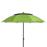 Doppler - Ombrellone, 200 cm, ombrellone stabile da spiaggia, a prova di vento, ombrellone da spiaggia, pieghevole, impermeabile, verde mela