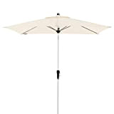 Doppler ombrellone in Alluminio SL-AZ 220 x 140 cm - Paramondo Rettangolare con manovella - Design Moderno - Forte Protezione ...