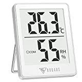 DOQAUS Igrometro Termometro Digitale, Termometro Ambiente con l'Icona di comforto, Monitor di Temperatura e umidità, Mini Termometro da Interno per ...