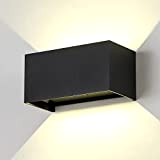 Dr.lazy 20W Lampada da Parete per Interni/Esterno LED Moderno, Applique da Parete Muro in Alluminio Angolo,Lampada Muro su e Giù ...