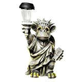 Drachenkind statue de dragon de jardin avec lampe solaire de jardin