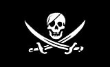 Durabol Grande bandiera dei pirati Calico Jack 150 x 90 cm in raso