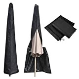 EASONGEE Copertura per ombrellone, protezione per ombrello, rettangolare, in tessuto 210D, impermeabile, antipolvere, resistente ai raggi UV, 265 x 40/70/50 ...
