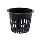 Eastbuy Net Cups - 10 Pezzi Heavy Duty Mesh Pot Net Cup Basket Pianta idroponica Grow Clone Black