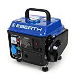 EBERTH 750 Watt Generatore di corrente portatile Gruppo elettrogeno 2 CV Motore a benzina 2T, Monofase 1x 230V, 1x 12V, ...