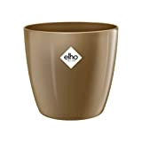 Elho Brussels Diamond Round 18 - Vaso per Interno - Ø 18.1 x H 16.2 cm - Oro/Velvet Gold