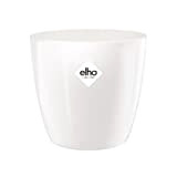 Elho Brussels Diamond Round 25 - Vaso per Interno - Ø 25.2 x H 23 - White