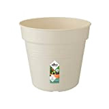 Elho Green Basics Growpot 21 cm – Vaso da fiori, in cotone, bianco, 21 x 21 x 19.3 cm