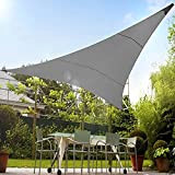 EMMORLA Tenda da Vela Parasole Impermeabile 5x5x5 m Tende da Sole per Esterno Triangolare Protezione UV Tenda a Vela per ...