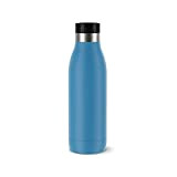 Emsa Botella Bludrop Basic N31103, 0,5 litros, 100 % hermética, cierre Quick-Press, placer de beber 360°, calor 12 h frío ...