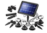 Esotec Faretti solari Quattro Power, led, solare, plastica