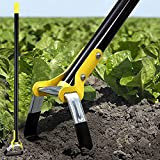 Eummy Garden Hoe Tool 47 Pollice in Acciaio Inox Sharp Stirrup Loop Hoe Ergonomico Manico Lungo Regolabile Weeding Tool per ...