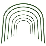 F.O.T 6 picchetti da giardino, per serra, telaio in acciaio lungo 1,2 m, con supporto rivestito in plastica, supporto per ...