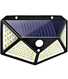 f-point-Faretto Esterno Crepuscolare Ad Energia Solare 100 Led Con Sensore Di Movimento