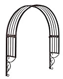 F-XW Arco per Rampicanti da Appendere alla Porta in Metallo, Arco Porta Ingresso Decorativo Rose, Supporto per Rose, 100x90x25cm