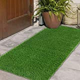 famibay Zerbino da esterno in erba artificiale, tappetino antiscivolo in erba sintetica Astro tappeto erboso finto tappeto erboso per ingresso ...