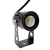 Faretto LED spot staffa orientabile 3.5W esterno luce giardino parete IP65 230V nero