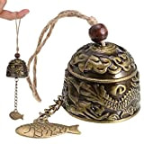 Fengshui Bell Vintage Dragon Bell Bell - Campanelle orientali di buona fortuna, da appendere drago pesce, Feng Shui Wind Chime ...
