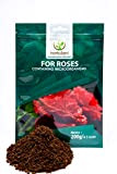 Fertilizzante Hortulani per rose - 100% fertilizzante naturale, biologico e microbiologico per rose, confezione da 200 g per nutrire 4-5 ...