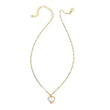FFEIFEI Women Pearl Heart Pendant Necklace Clavicle Chain Luxury Temperament for Women Girls (1 PCS)