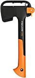 Fiskars Ascia da taglio, 35,5 cm, Rivestimento antiaderente, Acciaio/Plastica con fibra di vetro, Nero/Arancione, X7-XS, 1015618
