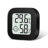 Flintronic Igrometro 1 Termometro per Interni, Mini LCD Digitale Thermometer con Emoji, per Casa Monitor di Temperatura e Umidità per ...