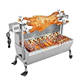 FMOPQ BBQ Rotisserie Grill Charcoal Roast Machine Bearing Lamb Spit Roaster Hog Roasting Machine for Outdoor Picnic Camping Height-Adjustable