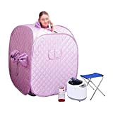 FMOPQ Portable Steam at Home Sauna Upgrade Steamer Lightweight Tent One Person Full Body Spa for Weight Loss Spa with ...