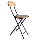 Folding chair Sedia - Sgabello Pieghevole, Schienale per casa, Tavolo da Pranzo/Sedia in Metallo per Interni/Moderno Sgabello da Bar Minimalista/Sedia ...