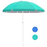 Forceatt da 7,5 piedi Ombrellone con ancoraggio di sabbia, ombrellone portatile da esterno, protezione UV 50+ protezione solare, regolabile in ...