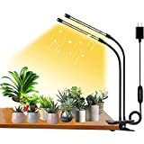 FRGROW Lampada per Piante da Interno, Lampada da Coltivazione per Piante Indoor 40 LEDs, 2 Testa Luce di Coltivazione A ...