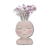 FUBAO Vaso per piante grasse dal design a testa femminile, in resina, per interni ed esterni (Smiley)