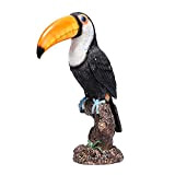 FWEOOFN Statua da Giardino Tucano da 12,2 Pollici, sculture di Uccelli in Resina per Decorazioni da Cortile all'aperto