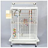 Gabbia Per Parrocchetti Grande gabbia for uccelli con supporto for uccelli rotolante Carrier Grande Metal Bird Cage Casa for animali ...