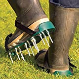 Garden Mile® - Sandali per aerare il prato, scarpe per arieggiamento manuale con chiodi 13 x 5 cm e cinghie, misura universale