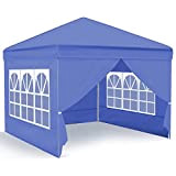 Gazebo pieghevole Ej.Victor 3x3 impermeabile, stabile, resistente all'inverno, con 4 pannelli laterali e finestre, tenda da giardino, bancarelle di mercato, ...