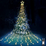 Geemoo Luci di Natale con Stella, 9*3M 317 LED Luci Natalizie da Esterno ed Internmo, 8 modalita, Luci Decorazione Natale ...