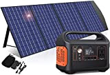 Generatore solare 600WH Centrale elettrica portatile con pannello solare 100W Alimentatore mobile 210V/600W con display LCD per vacanze in campeggio, ...