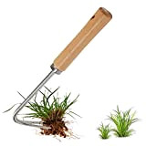 Giardinaggio Weeder, Manuale Weed Remover Diserbatrice in Acciaio Inossidabile Estrattore di Erbacce Giardino Esterna Prato Giardino Cortile Terreni Agri