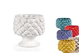 GICOS IMPORT EXPORT SRL Vaso vasetto pigna in ceramica tondo 121211cm colori assortiti casa giardino CRE-821479
