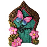 GlitZGlam Porta fatata a Farfalla in Miniatura per Giardino con Fate e gnomi. Accessorio per gnomi e Fate da Giardino