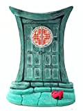 GlitZGlam Porta incantata Stile Zen in Miniatura per Giardino con Fate e gnomi - Splendida Porta Turchese Stile Asiatico Zen ...