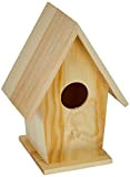 Glorex Casetta per uccelli, in legno di pino FSC, 19 x 14,5 x 11 cm