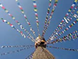 Grandi Fairtrade tibetane Bandiere di preghiera sulla lunga serie - 25 flags - lunghezza della stringa complessiva di circa 680 ...