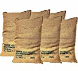 Grandi sacchetti di caffè in juta riciclata - Confezione da 6 unità da 70X100 60Kg - Per giardinaggio e decorazione ...
