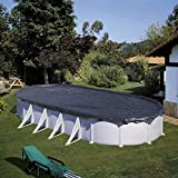 Gre CIPROV731 - copertura invernale per piscina ovale o forma di otto da 730 x 375 cm colore nero