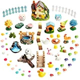 GTPHOM Accessori per Giardino delle Fate in Miniatura, Kit per Giardino delle Fate con Figurine di Animali, Kit per Ornamenti ...