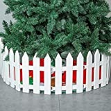GUAN 4 staccionate in plastica bianca, per albero di Natale, matrimoni, feste, vacanze, ufficio, casa, matrimoni, feste (una confezione è ...