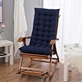 HANHAN Cuscino per sedia con schienale alto in legno a dondolo per rilassante, portatile, spesso, morbido, estivo, per sedie a ...