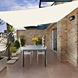 HENG FENG Tenda a Vela Impermeabile Rettangolare 4x6m Vela Ombreggiante Parasole Protezione Raggi UV per Esterno Giardino terrazza Colore Beige